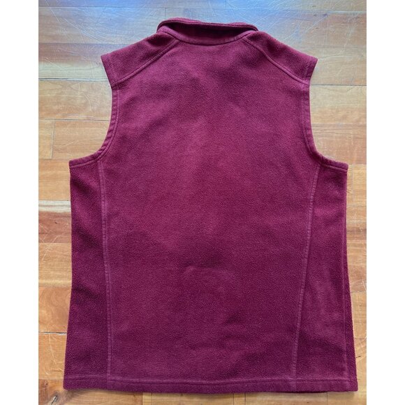 Columbia Mens Fleece Vest Red Size M Full Zip Sleeveless Outerwear Polyester - Picture 4 of 6